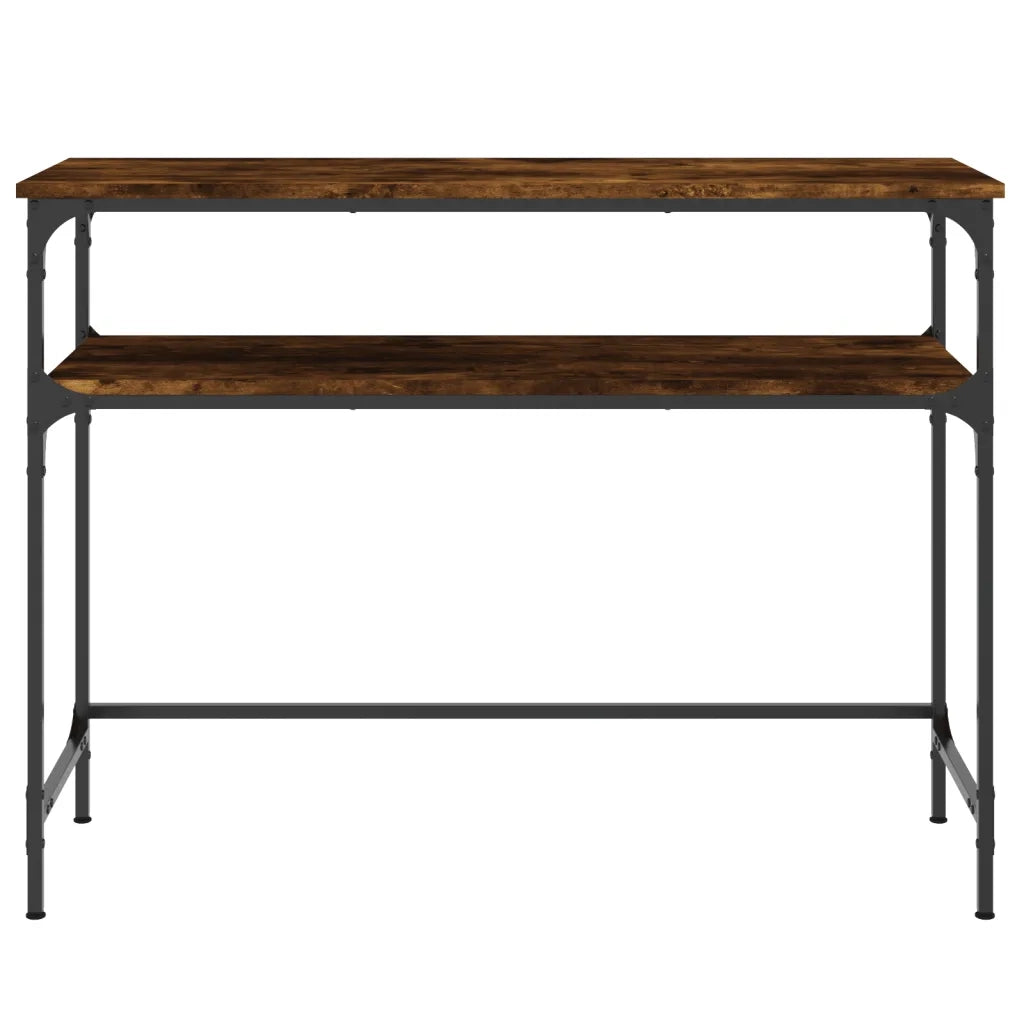 Tavolino Consolle Rovere Fumo 100x35,5x75cm Legno Multistrato