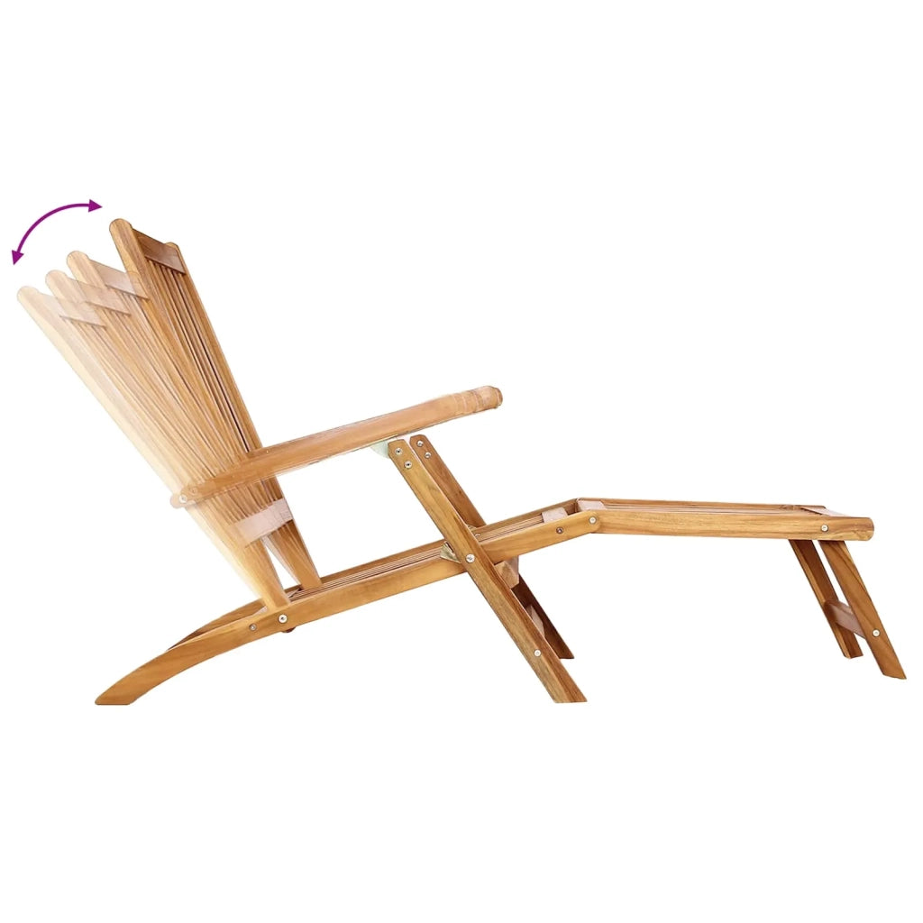Sedia da Ponte Pieghevole 2 pcs Naturale Legno di teak solido 3426519