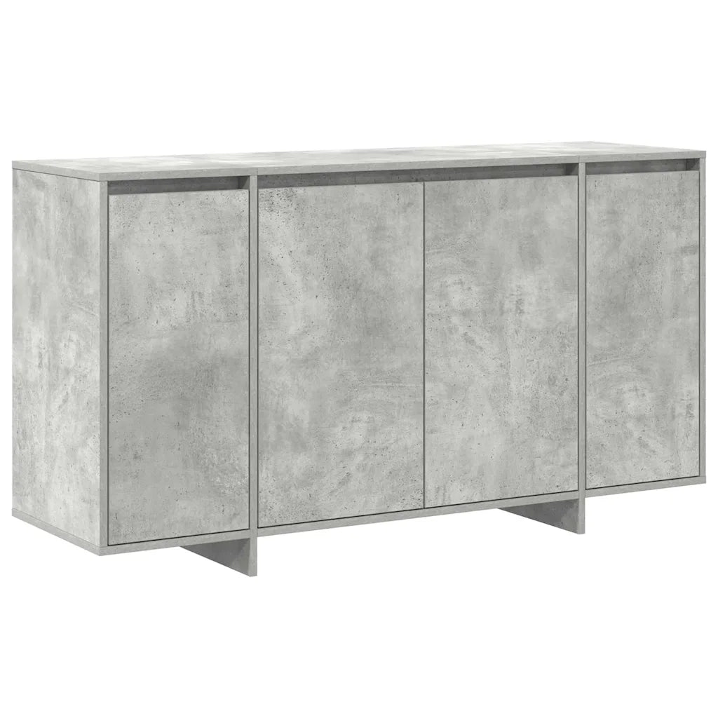 Credenza-Buffet-Armadio da cucina Grigio cemento 135 x 41 x 75 cm Legno multistrato