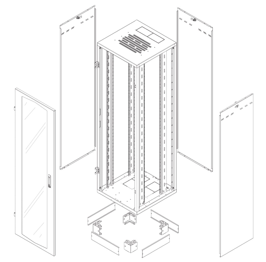 Armadio Rack NextGen 19'' 600x600 33U Nero