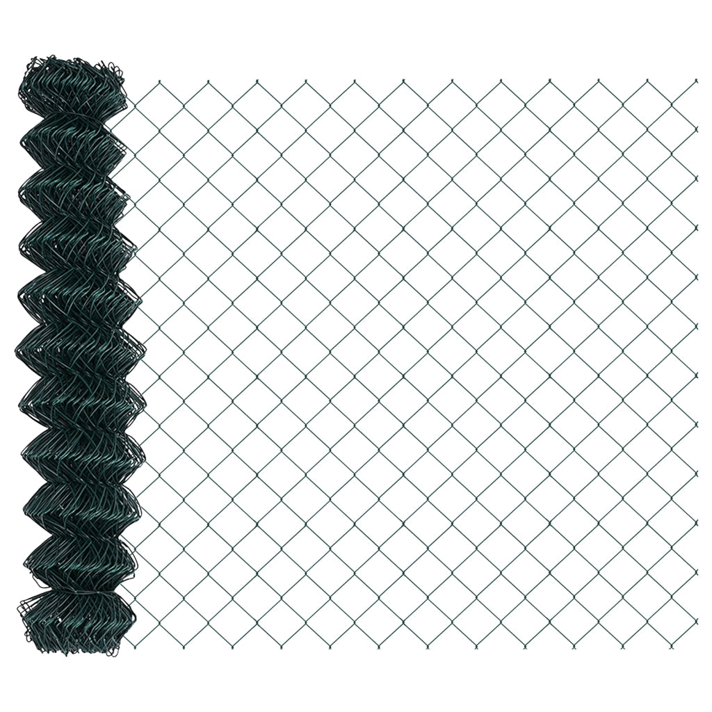 Recinzione a Maglie Set di 2 Verde PVC 1 x 25 m Durevole