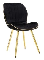 Sedia Paris Space Nera /Gold Set 2 Pz cm 46X58X77