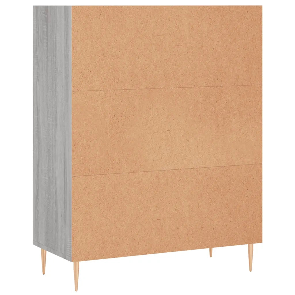 Libreria Grigio Sonoma 69,5x32,5x90 cm in Legno Multistrato 828354