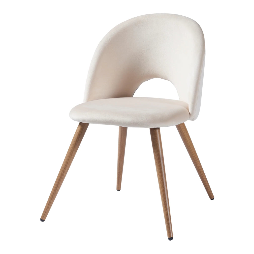 Set di 2 sedie da pranzo/soggiorno/cucina dal design moderno 77 x 50 x 55 cm beige 03_0009626