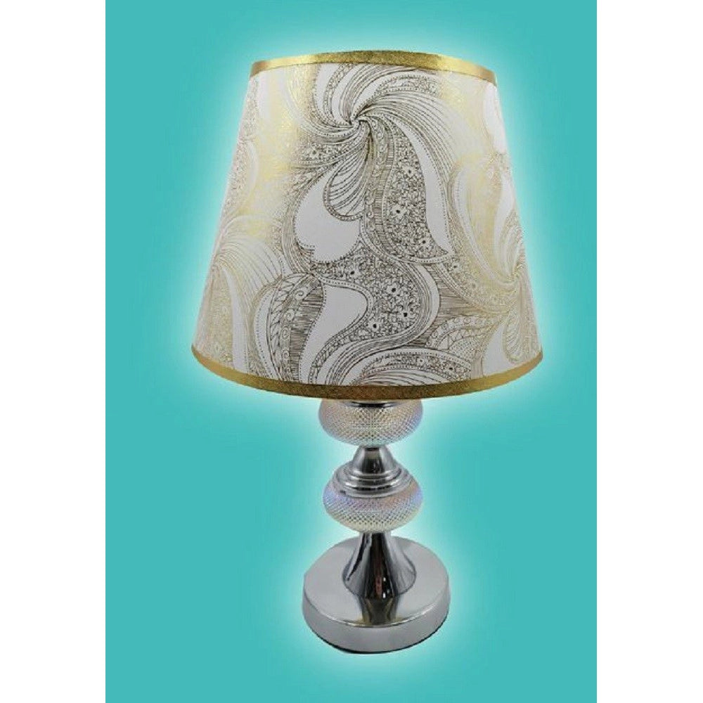 Trade Shop - Lampada Da Tavolo Lume Abat Jour Comodino Comò Arredo Camera Casa Luce Tx-9776 -