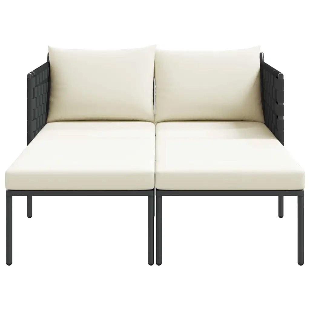 Lettino da Lettino sole | Sdraio da giardino | Lettino da sole con cuscino Antracite 153 x 115 x 69.5 cm