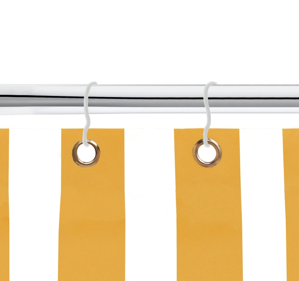 Tenda da sole tessuto resistente per esterno, Terrazzo, con anelli lavabile frange pizzo, da Balcone - Giallo - 200x295 cm