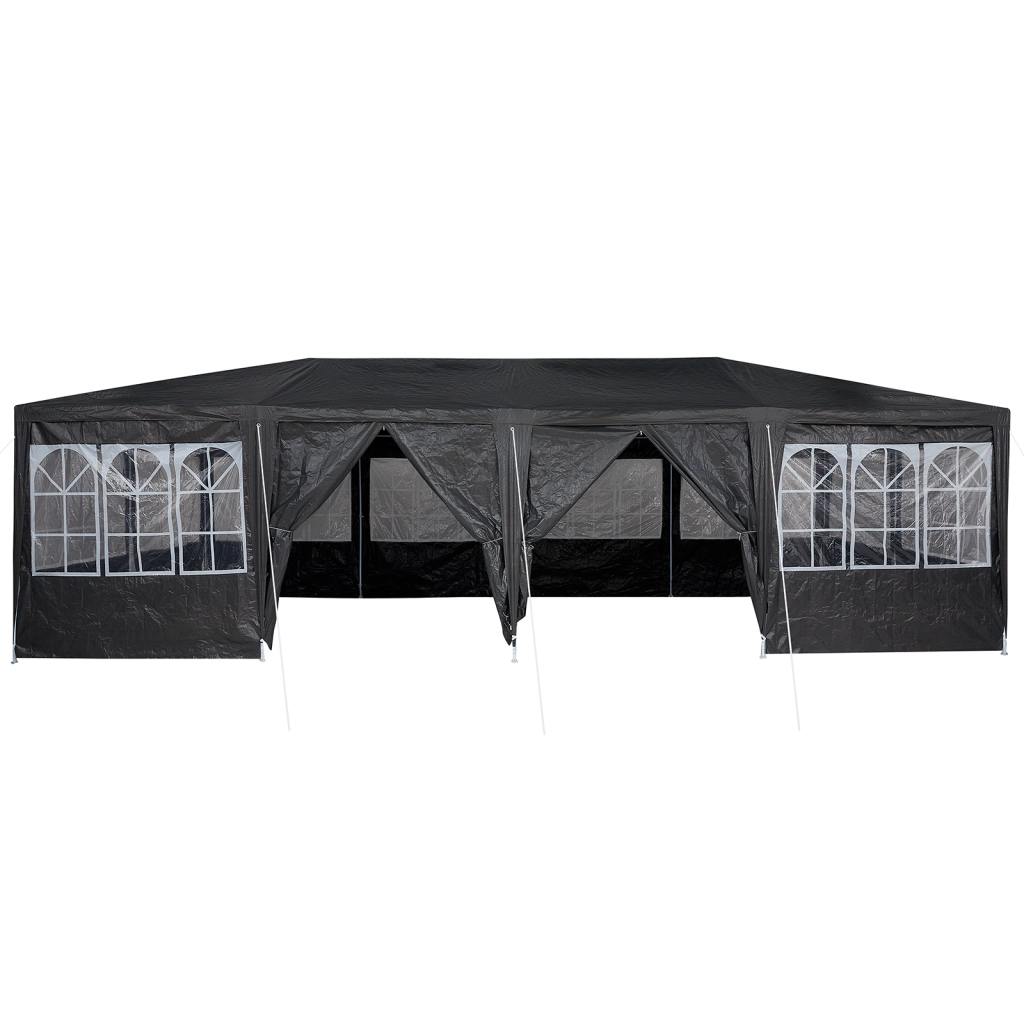 Tenda da Festa con 12 Pareti Laterali Antracite 8x4 m PE