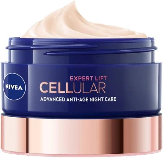 NIVEA CREMA VISO NOTTE ANTI-AGE EFFETTO LIFTING VISIBILE IN 2 SETTIMANE RIDEFINISCE I CONTORNI RIDUCE LE RUGHE PIÙ PROFONDE RESTITUISCE STRUTTURA ALLA PELLE 50 ML