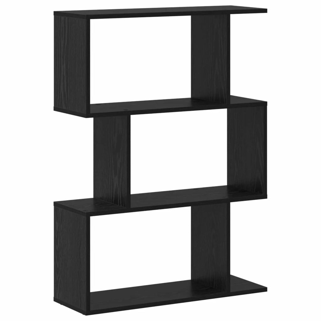Armadio per Libri 3 livelli 70 x 24 x 97 cm Rovere Nero 879671