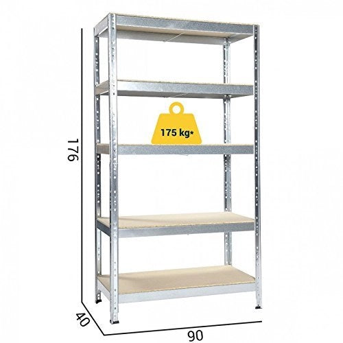 Scaffale kit Joker 5 piani: 90x40x176 cm