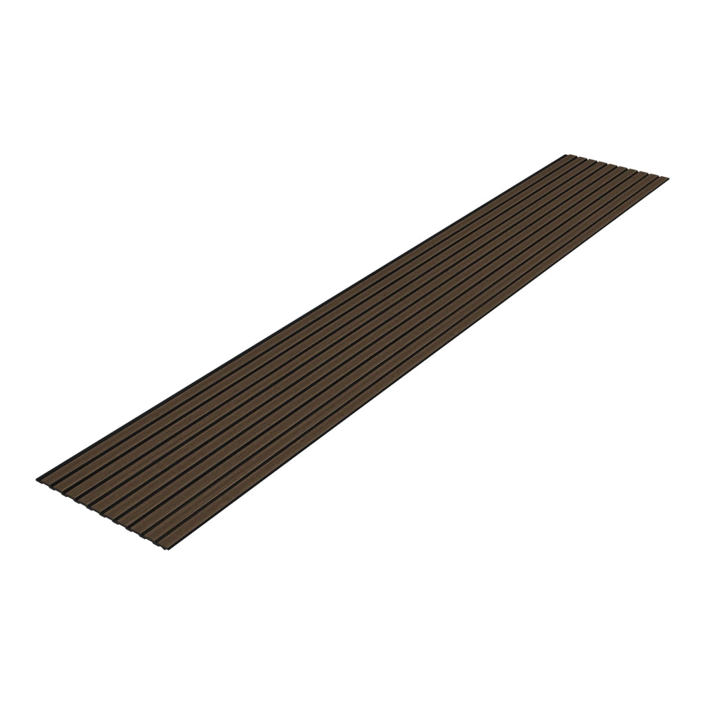 Set di 18 pannelli murali 3D 195 x 32 cm effetto legno scuro 03_0010572