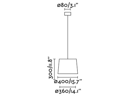Faro Barcelona 64315-54 - CONGA Lampada sospensione semplice nera/bianca