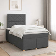 Letto box spring con materasso Grigio Scuro 120 x 200 cm 3453866