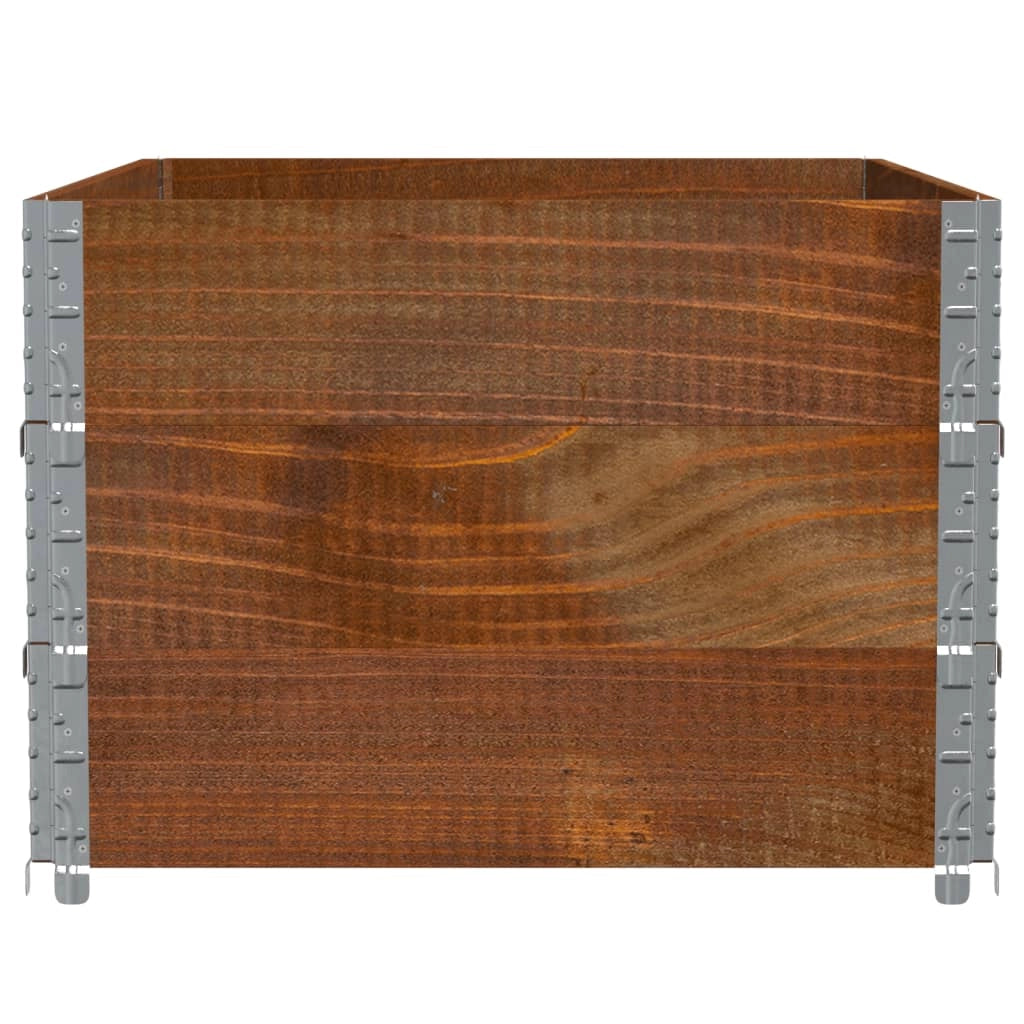 Vassoio per fioriera aiuola rialzata piante fiori terrazza giardino 120 x 80 cm legno massello di pino marrone 02_0037409