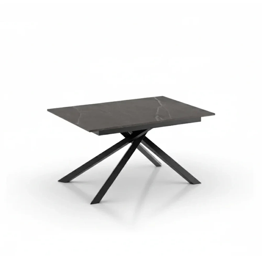 Tavolo da pranzo allungabile effetto marmo grigio Pluto 140-190x90 cm fino a 8 posti Made in Italy | Duzzle