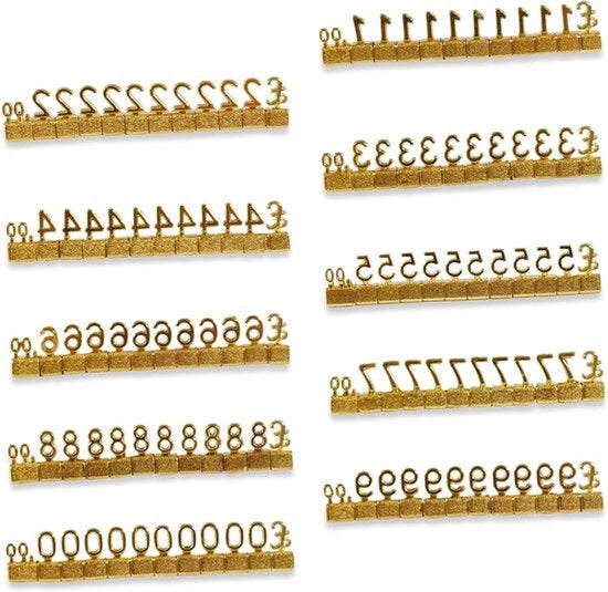 Display 3D Metallico di Prezzo - Righello - Kit - Display Vendita - Accessori - Ora - Ufficio - Etichette di Prezzo - Adatto per - Oro - 10 Pezzi - Cubo di Prezzo - £