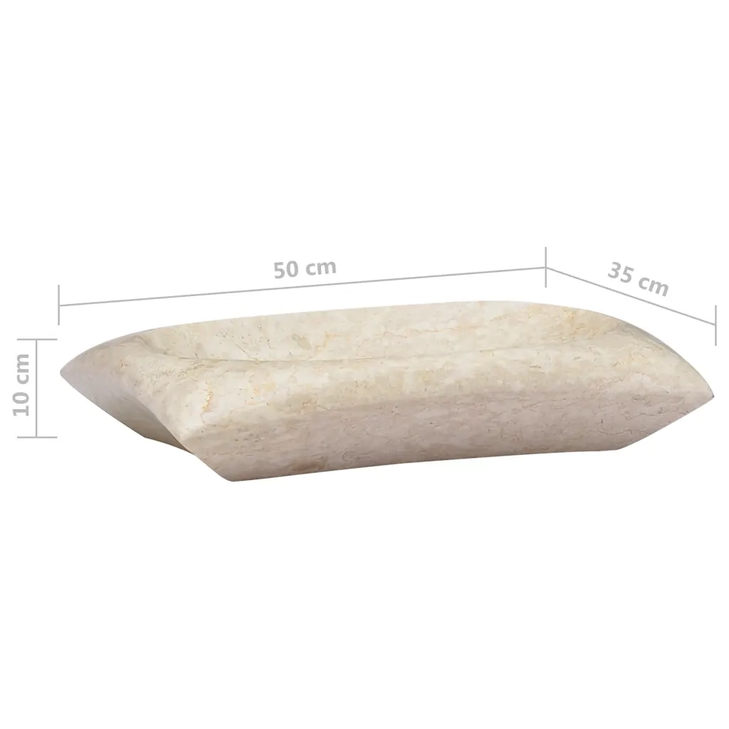 Lavandino Crema 50x35x10 cm in Marmo 149165