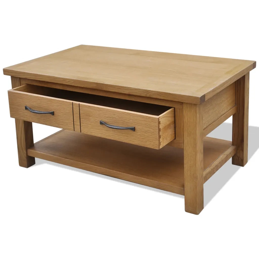 Tavolino da salotto | Tavolino da caff¨¨ | Tavolino da Soggiorno 88x53x45 cm in Legno Massello di Rovere