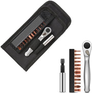 Kit di riparazione bicicletta 14 pezzi - Set di chiavi a stella mini - Attrezzatura bicicletta multifunzionale - Chiave a stella con 72 denti - Acciaio di alta qualità - Compatta per viaggi in bicicletta