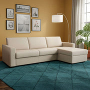 Allegria, Divano Letto con Penisola Sfoderabile Made in Italy, 260x95 cm Grigio Tortora