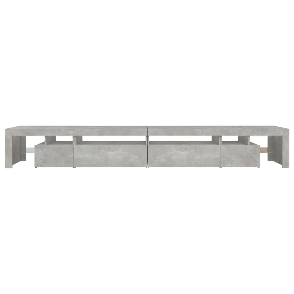 Mobile TV multimediale scaffale TV credenza mobile TV sala da pranzo soggiorno camera da letto con luci LED 290 x 36,5 x 40 cm grigio 02_0026582