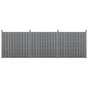 Recinzione in WPC per Giardino Staccionata a Doppia Faccia Steccato Alto 185 cm Lungo 562 cm Grigio NEU.HOLZ