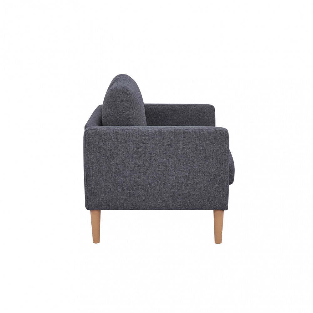 Divano 2 Posti Ramsey 137x73x82 h cm in Tessuto Grigio scuro