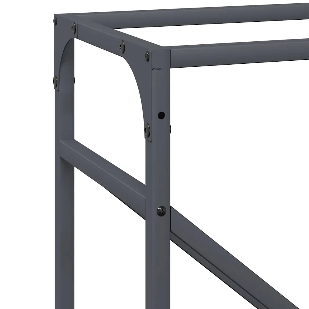 Rastrelliera per Legna da Ardere Antracite 40x25x100 cm 864333