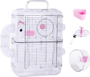 Casa per Hamster con Giocattoli per Hamster - Recinzione per Ratti - Casa per Hamster - Abitazione per Hamster - Recinto per Roditori - Recinzione per Roditori