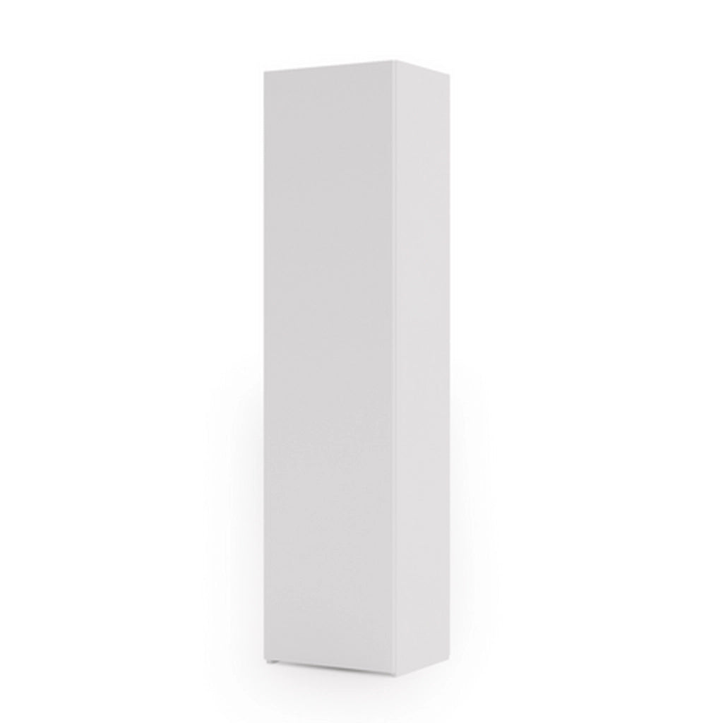Libreria chiusa LONI 160x40 cm bianca con anta e ripiani interni