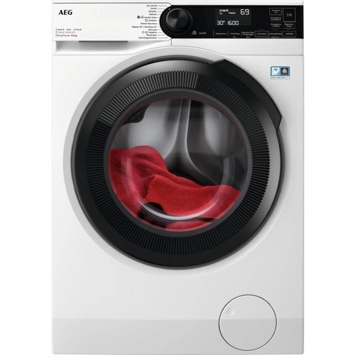 AEG LWR7D966OB Serie 7000 Lavasciuga Frontale 9-6 Kg 1600 rpm Classe D ProSteam Inverter PreciseLoad (85x60x63 cm) colore Bianco