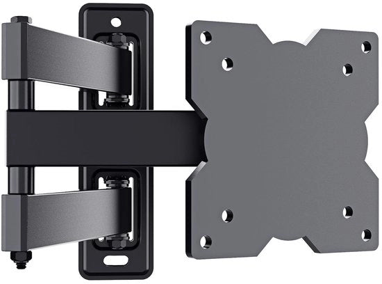 Supporto per schermo da parete per schermi da 14 a 32 pollici, VESA 75x75 a 100x100mm, rotativo, inclinabile e estensibile per TV LED, OLED, piane e curve da parete - Carico massimo 20 kg