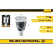 Trade Shop - Lampadina A Led Cob Lampada Gu10 Faretto 7 W 550 Lm Luce Fredda 6500k Un-01705f -