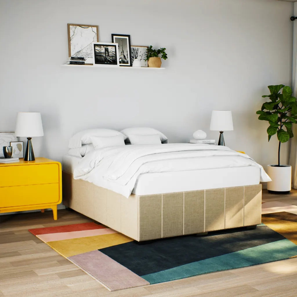 Giroletto senza Materasso Crema 140x200 cm in Tessuto 3284844