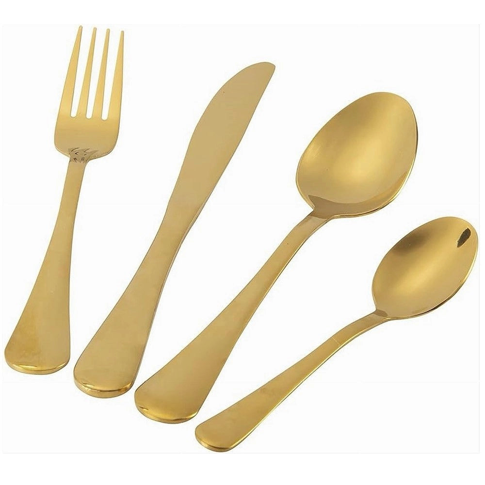 Trade Shop - Set Servizio Di Posate 24 Pezzi In Acciaio Inox Da Tavola Eleganti Per 6 Persone -