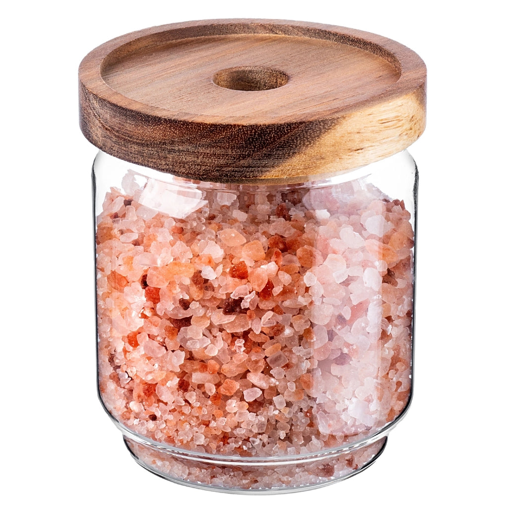 Contenitore per alimenti in vetro KADAX per spezie ed erbe aromatiche con coperchio, barattolo da 450 ml