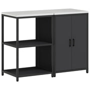 vidaXL Set di Stoccaggio per Cucina 2 pcs Nero 120 x 50 x 92 cm