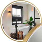 Specchio Led 80cm Mmj Brush Gold
