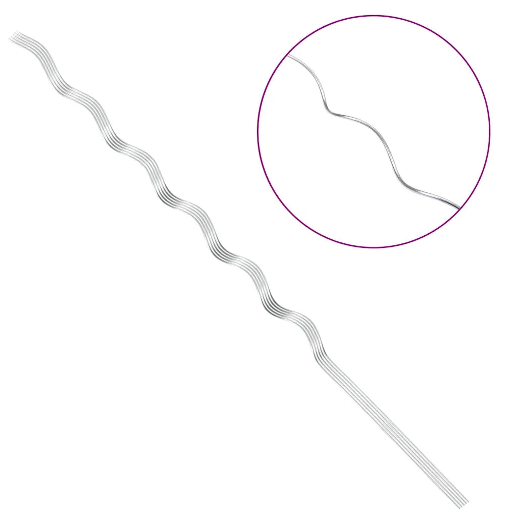 Supporto per piante 5 pz Argento 150 x 0,6 x 0,6 cm Acciaio CFW4210413