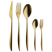Set di posate in acciaio inossidabile oro 30 pezzi per ogni occasione Coltello Cucchiaio Forchetta Cucchiaino Forchetta da torta Design moderno