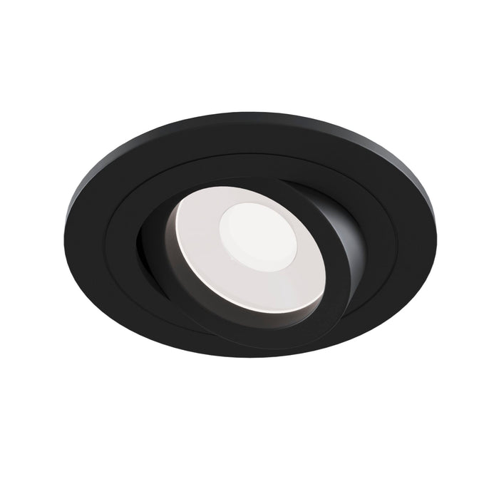 Faretto da incasso Downlight in Alluminio Atom Nero