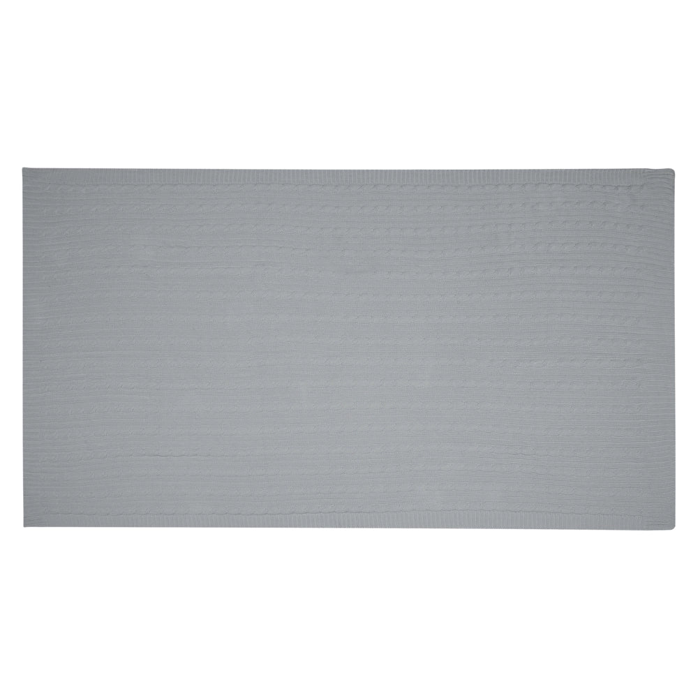 Coperta plaid in cotone grigio 110 x 180 cm Copriletto stile Boho