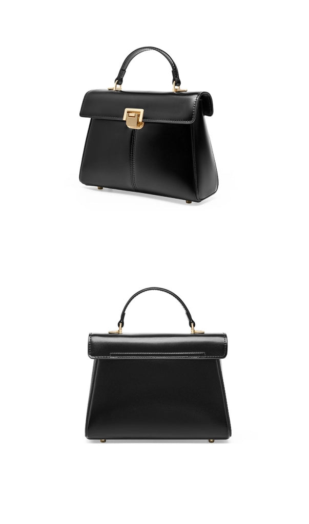 Borsa tote da donna in vera pelle nera