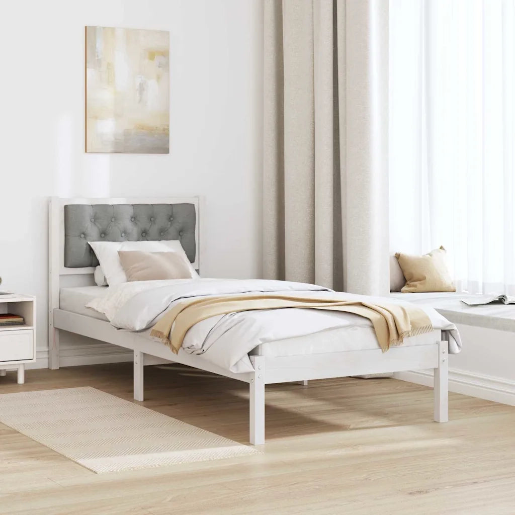 Struttura del letto Grigio chiaro 75 x 190 cm Pino massello