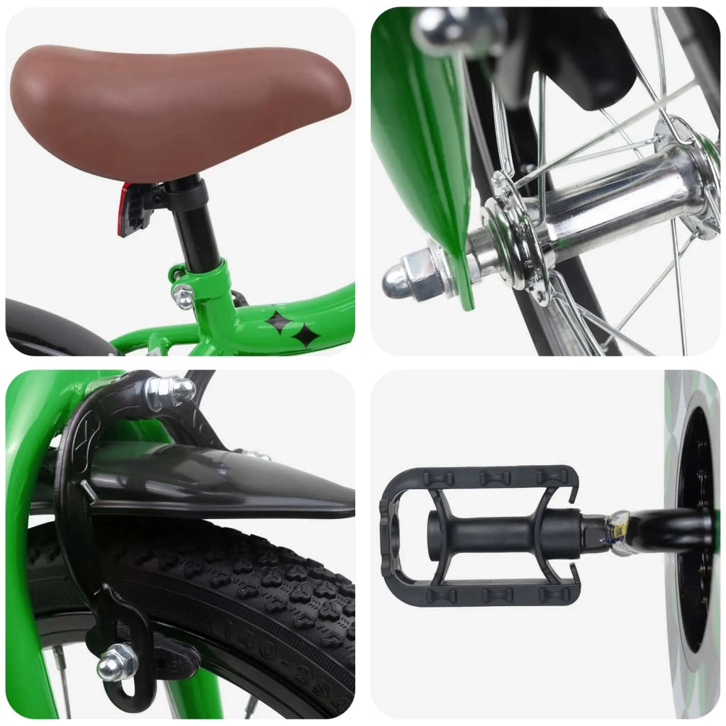Bicicletta per Bambini 12 Pollici per bambini di 2-4 anni Verde