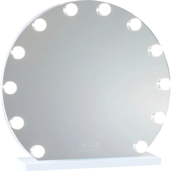 Specchio di Trucco con Illuminazione - 12 LED, 3 Modalità di Luce, Controllo a Tasto