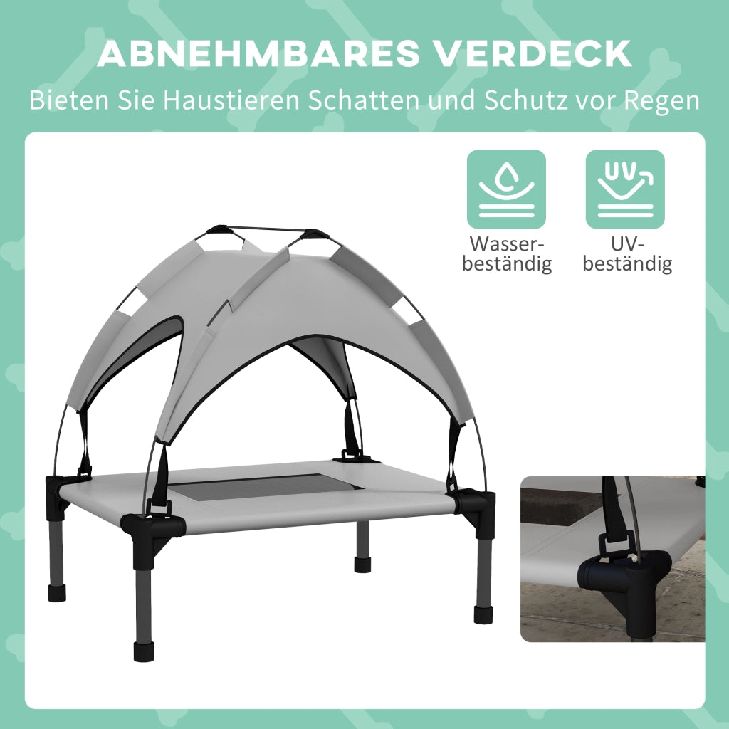 Cuccia per cani con tetto ¨C zephmum ¨C grigio chiaro 61x46x63 cm