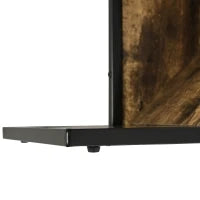 Libreria ad Albero in Legno, Scaffale Salvaspazio a Colonna con 10 Ripiani in Stile Industriale, 50x28x142cm