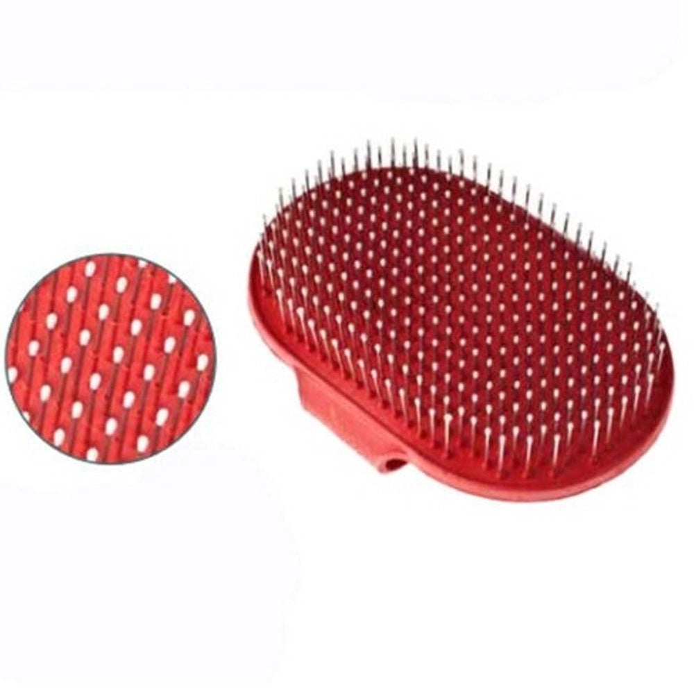 Trade Shop - Spazzola In Gomma Ovale Palmo Mano Cane Gatto Pelo Animali Massaggi Pettine -